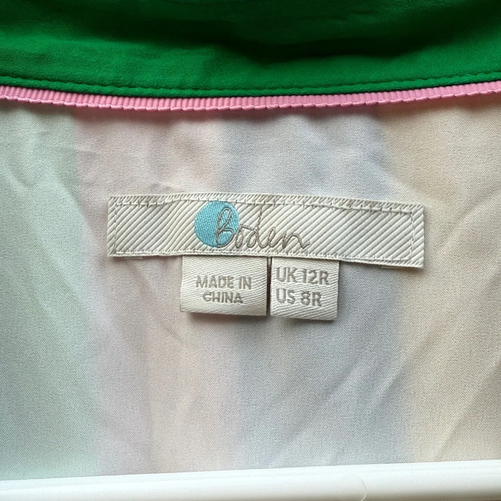 Boden | Mila Midi Colorblock Stripe Dress Necktie size 8 - Picture 4 of 9